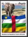 Flag of Central African Republic & Loxodonta africana