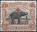 Asian Elephant (Elephas maximus) - surcharged
