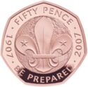 50 Pence (50th Anniversary of Scouting - Gold edition)