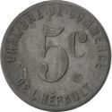 5 Centimes (Chambre de Commerce de l'Herault. No date)