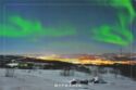 Murmansk. View of Pervomaysky District . Northern Light
