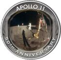 50 Cents (Half Dollar - APOLLO 11 50th Anniversary Man on Moon)