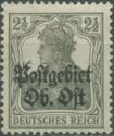 "Germania" overprinted Postgebiet Ob. Ost
