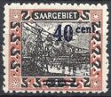 Stamp overprinted centimes