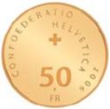 50 Francs (500 years of the Pontifical Swiss Guard)