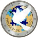 2 Euro (60th Anniversary - Finland - UN. Coloured)