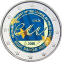 2 Euro (Belgian Presidency of the Council of EU. Coloured)
