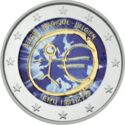 2 Euro (10th Anniversary of the Economic Monetary Union. Coloured 1)