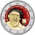 2 Euro (100th Birthday of Priest Abbé Pierre. Coloured)