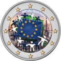 2 Euro (30th Anniversary of the Flag of Europe. Coloured 2)