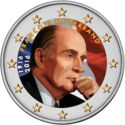 2 Euro (100th Ann. of the birth of François Mitterrand. Coloured 1)