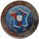 2 Euro (UEFA 2016 France. Coloured 2)