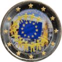 2 Euro (30th Anniversary of the Flag of Europe. Coloured 4)