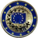 2 Euro (30th Anniversary of the Flag of Europe. Coloured 5)