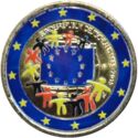 2 Euro (30th Anniversary of the Flag of Europe. Coloured 6)