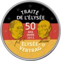 2 Euro (50th Anniversary of the Elysée Treaty. Coloured 2)
