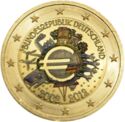2 Euro (10 Years of Euro Banknotes and Coins. Coloured 2)