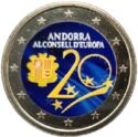 2 Euro (20th anniversary of the entry the Council of Europe. Coluored)