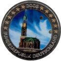 2 Euro (Hamburg/Michael Church. Coloured 2)
