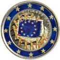 2 Euro (30th Anniversary of the Flag of Europe. Coloured 4)