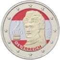 2 Euro (Peace prize winner Bertha von Suttner. Coloured)