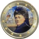 2 Euro (Peace prize winner Bertha von Suttner. Coloured 3)