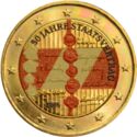 2 Euro (50th Anniversary of the State Treaty. Coloured 3)