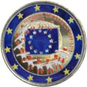 2 Euro (30th Anniversary of the Flag of Europe. Coloured 2)