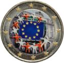2 Euro (30th Anniversary of the Flag of Europe. Coloured 3)