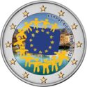 2 Euro (30th Anniversary of the Flag of Europe. Coloured 2)