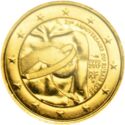 2 Euro (25th Anniversary of Breast Cancer Research. Gilded)