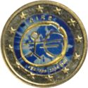 2 Euro (10th Anniversary of the Economic Monetary Union. Coloured)