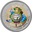 2 Euro (10 Years of Euro Banknotes and Coins. Coloured)