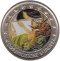 2 Euro (1st Ann of the Signing of the European Constitution. Coloured 2)
