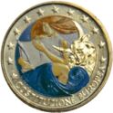 2 Euro (1st Ann of the Signing of the European Constitution. Coloured 3)