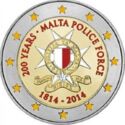 2 Euro (Malta Police Force Bicentenary. Coloured 2)