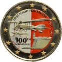 2 Euro (100th Anni. of the First Flight from Malta. Coloured 3)