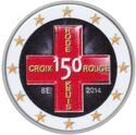 2 Euro (150th Anniversary of the Red Cross in Belgium. Coloured 5)