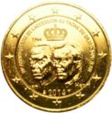 2 Euro (50th Anni. Accession of Grand Duke Jean. Gilded)
