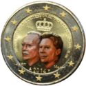 2 Euro (50th Anni. Accession of Grand Duke Jean. Coloured 3)