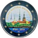 2 Euro (Riga - European Capital of Culture. Coloured 1)