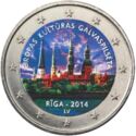 2 Euro (Riga - European Capital of Culture. Coloured 2)