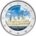 2 Euro (Riga - European Capital of Culture. Coloured 4)
