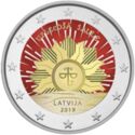 2 Euro (Rising Sun "Uzlecošā Saule". Coloured 2)