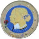 2 Euro (Wedding Prince Albert II and Charlene Wittstock. Coloured)