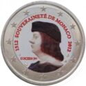 2 Euro (500th An. of the foundation of Monaco's Sovereignty. Coloured 1)