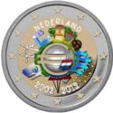 2 Euro (10 Years of Euro Banknotes and Coins. Coloured 1)