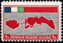 Map (Ambon, Sapora and Ceram) and flag series