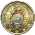 2 Euro (10th anniversary of the euro. Coloured 2)