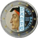 2 Euro (750 years since the birth of Dante Alighieri. Coloured 1)
